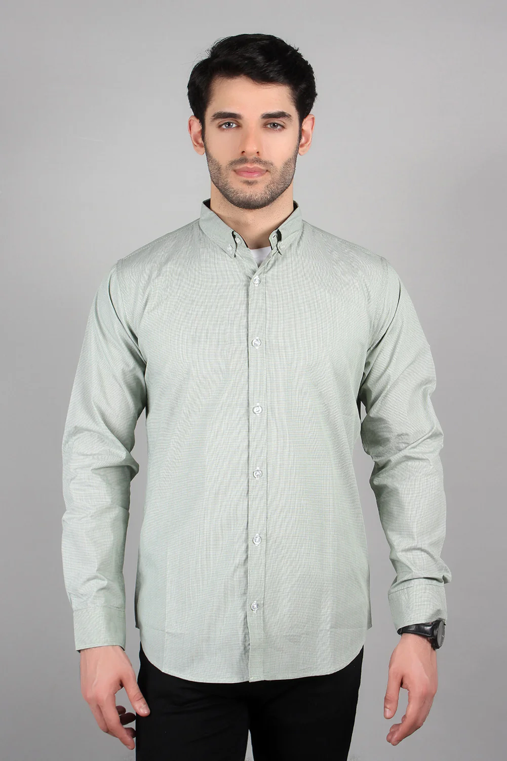 Men's "NOIR" Checkered Everyday Cotton Shirt