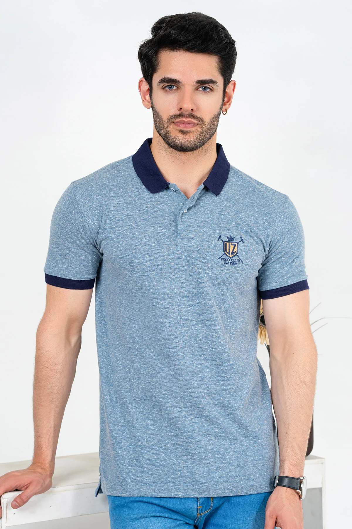 Mens "NOIRA" Trendy Cotton Polo T-Shirt