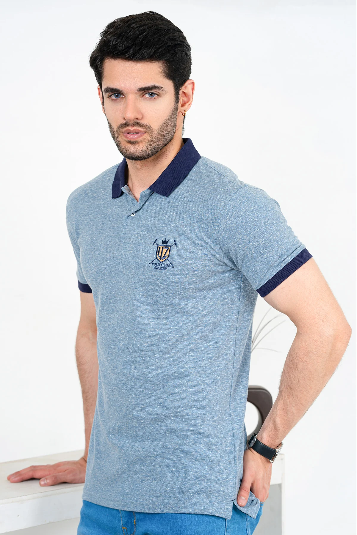 Mens "NOIRA" Trendy Cotton Polo T-Shirt - Image 2