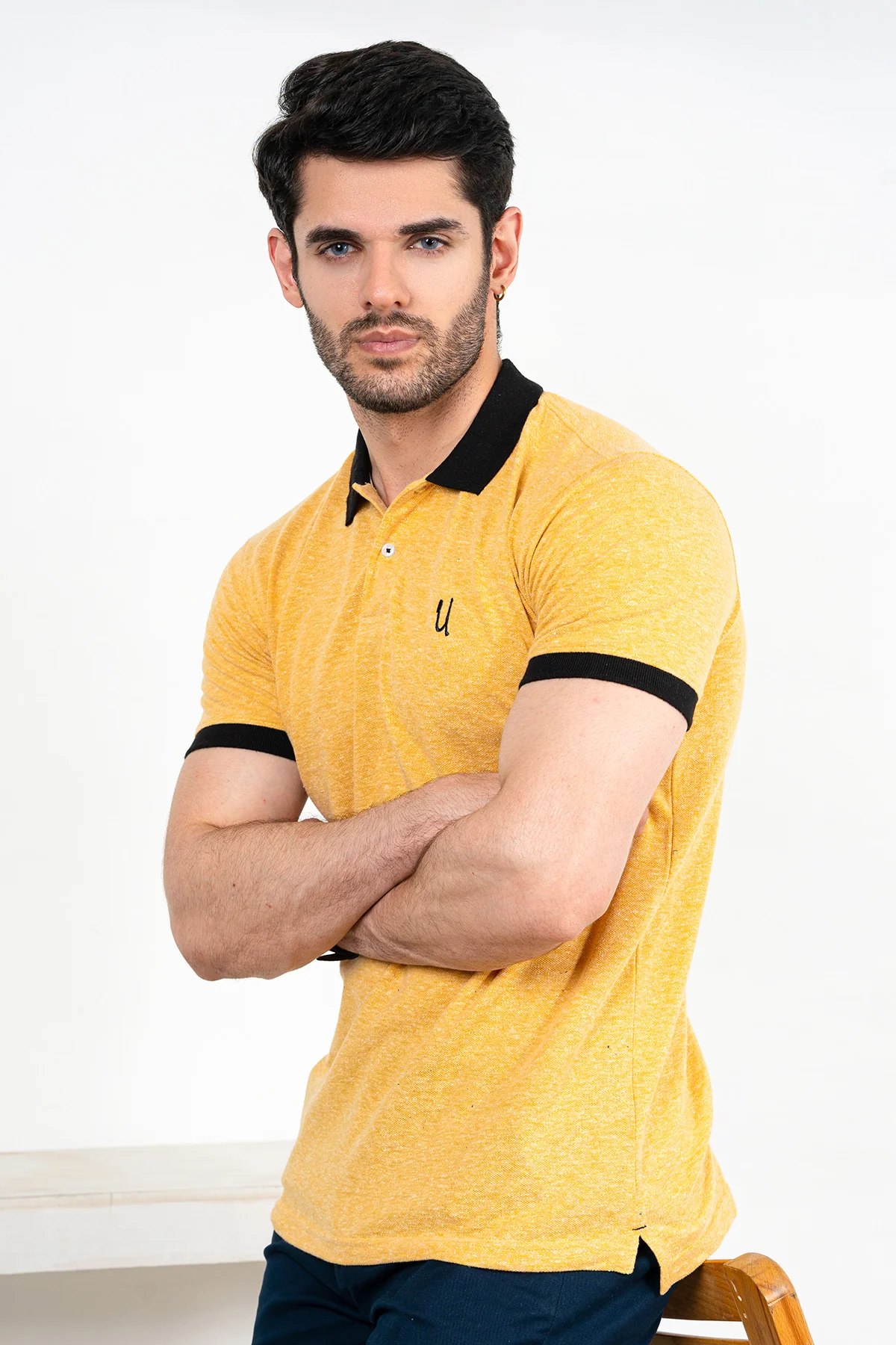 Mens "NOIRA" Trendy Cotton Polo T-Shirt - Image 2