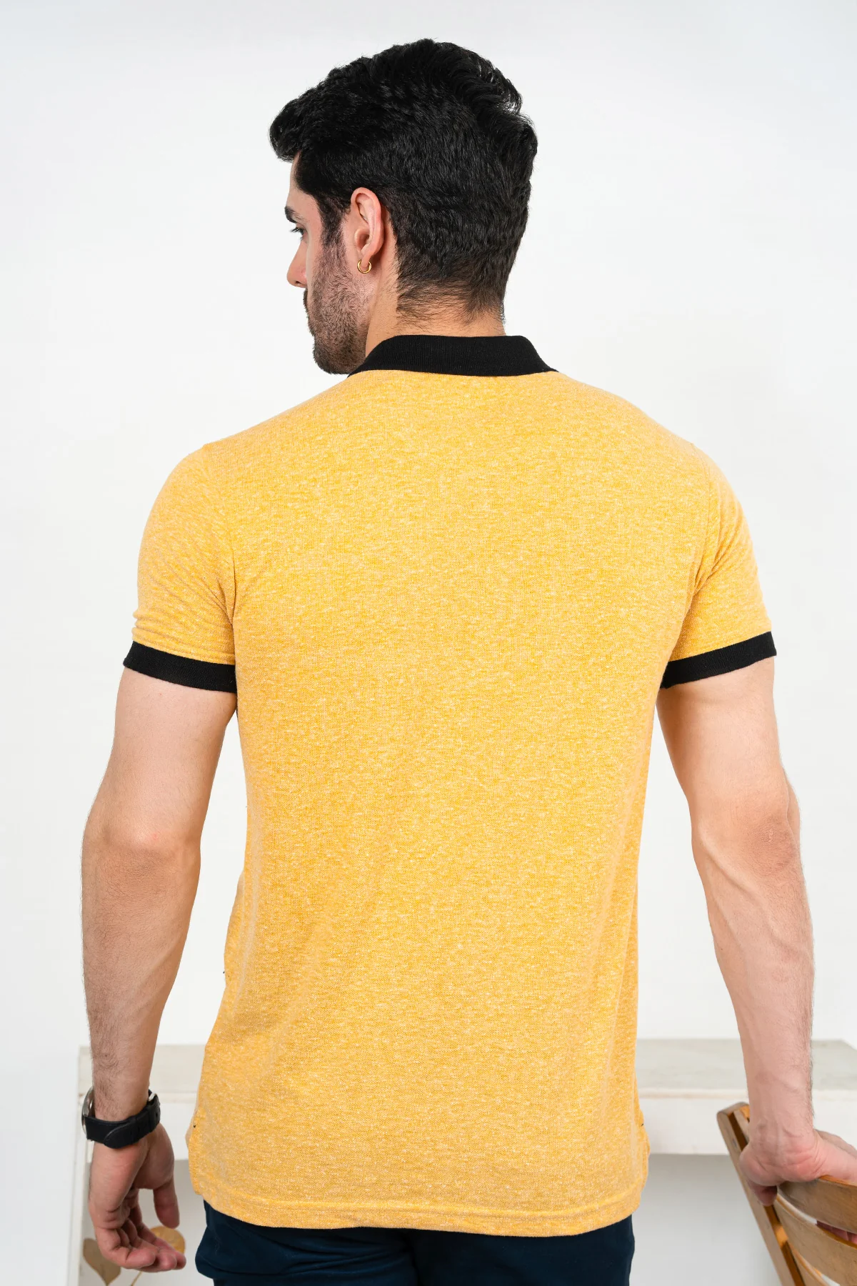 Mens "NOIRA" Trendy Cotton Polo T-Shirt - Image 3