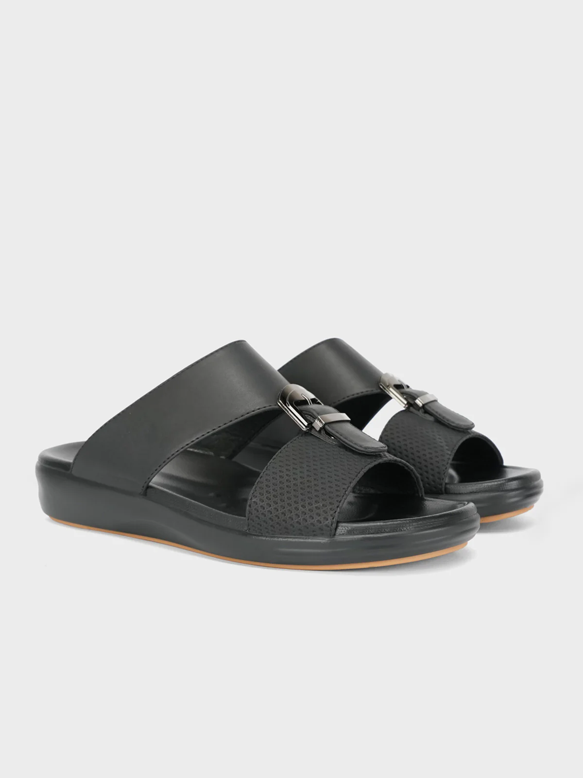 Mens "OLEH" Buckled Flat Summer Slippers - Image 2