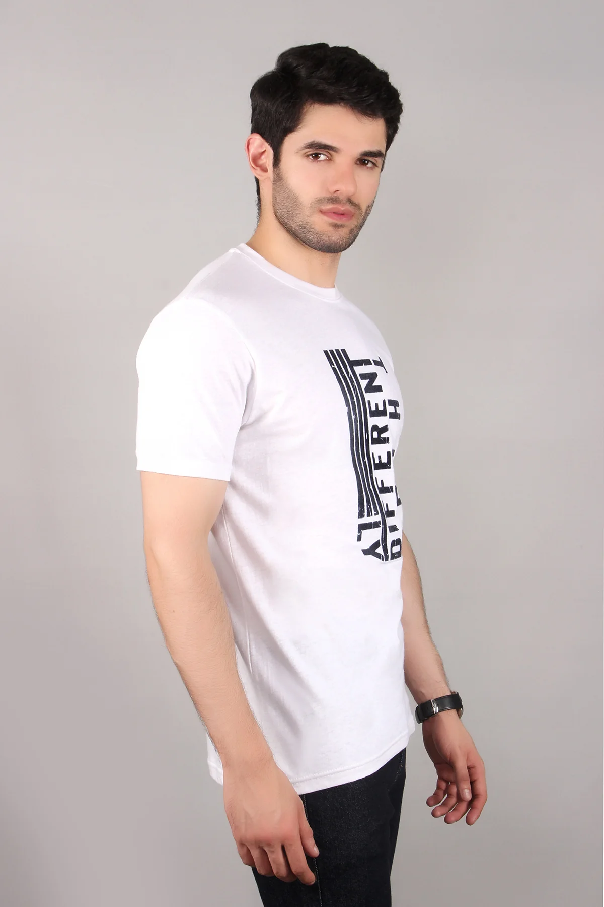 "PACIFIK" Classic Crew Neck Graphic T-Shirt - Image 3