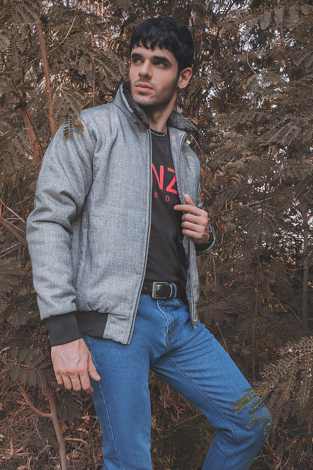 "PEAKY" Winter Warm Fur Collar Trucker Jacket