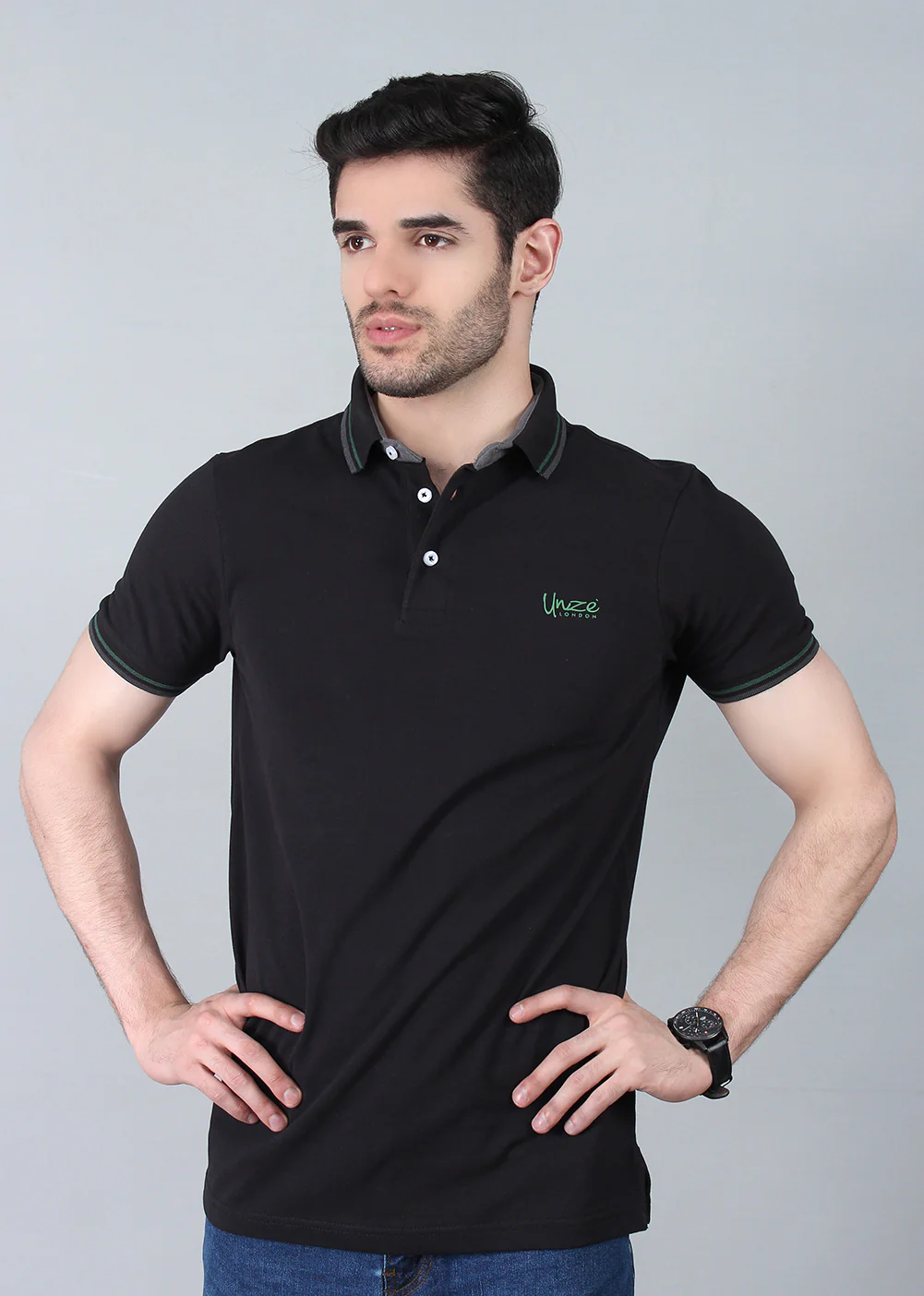 Men's "PHILIP"Color Block Performance Pique Polo Shirt