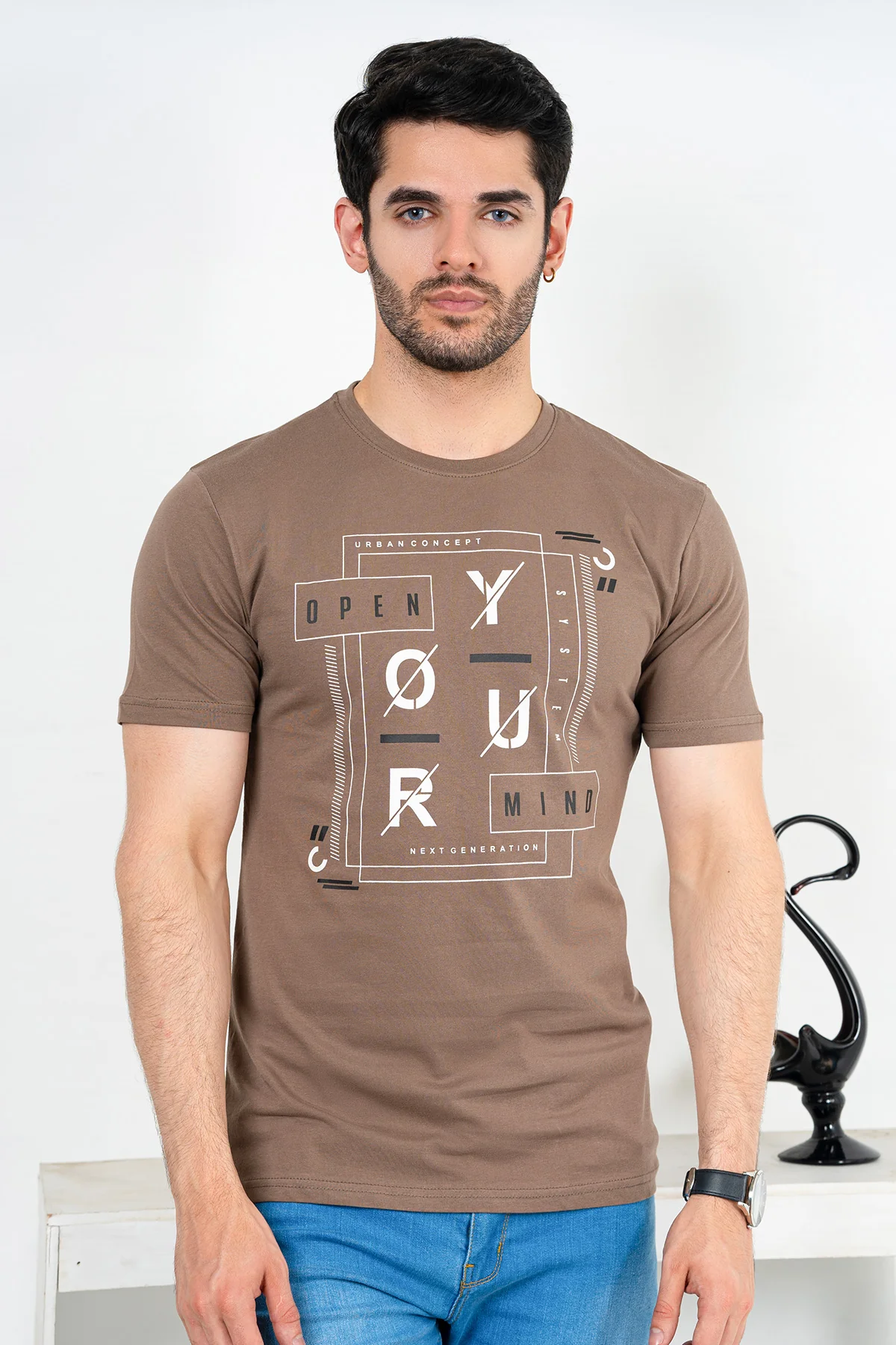 Mens "RAHOTEP" Crew Neck Summer T-Shirt