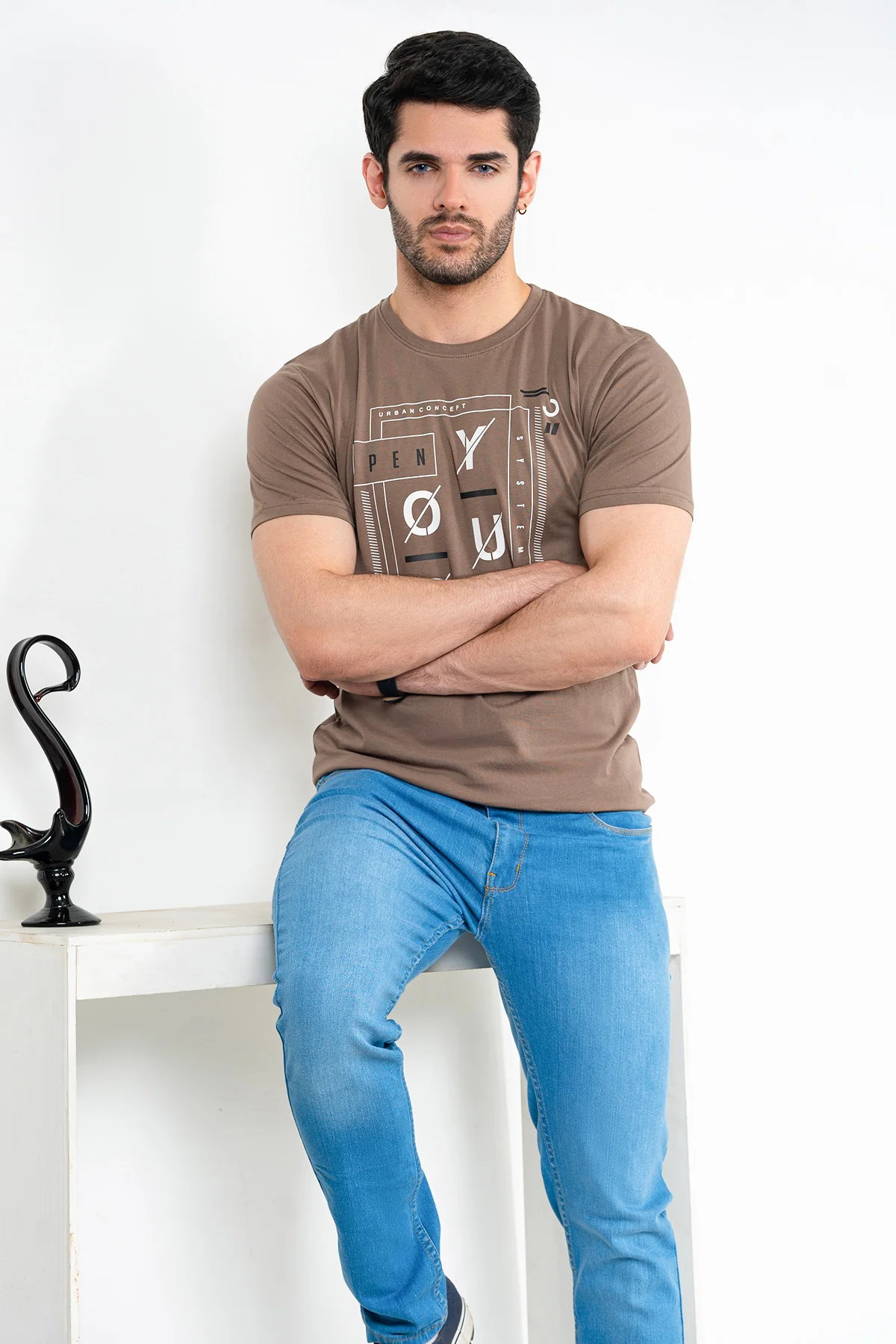 Mens "RAHOTEP" Crew Neck Summer T-Shirt - Image 5