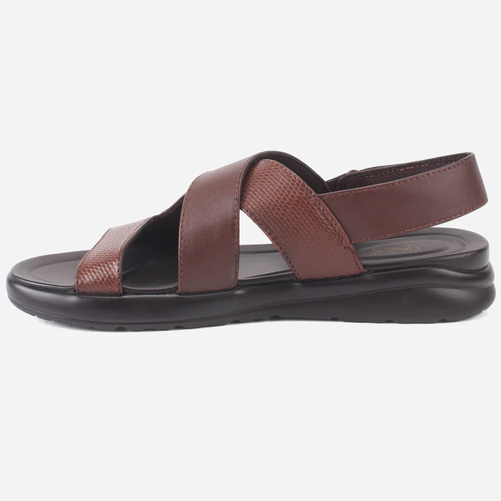 Mens "Rayan" Leather Comfy Casual Sandals - Image 3