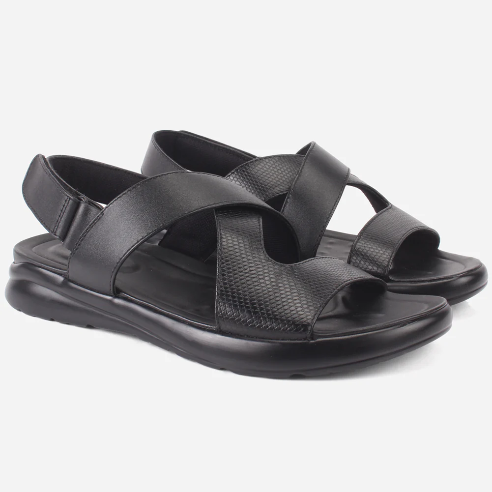 Mens "Rayan" Leather Comfy Casual Sandals - Image 2
