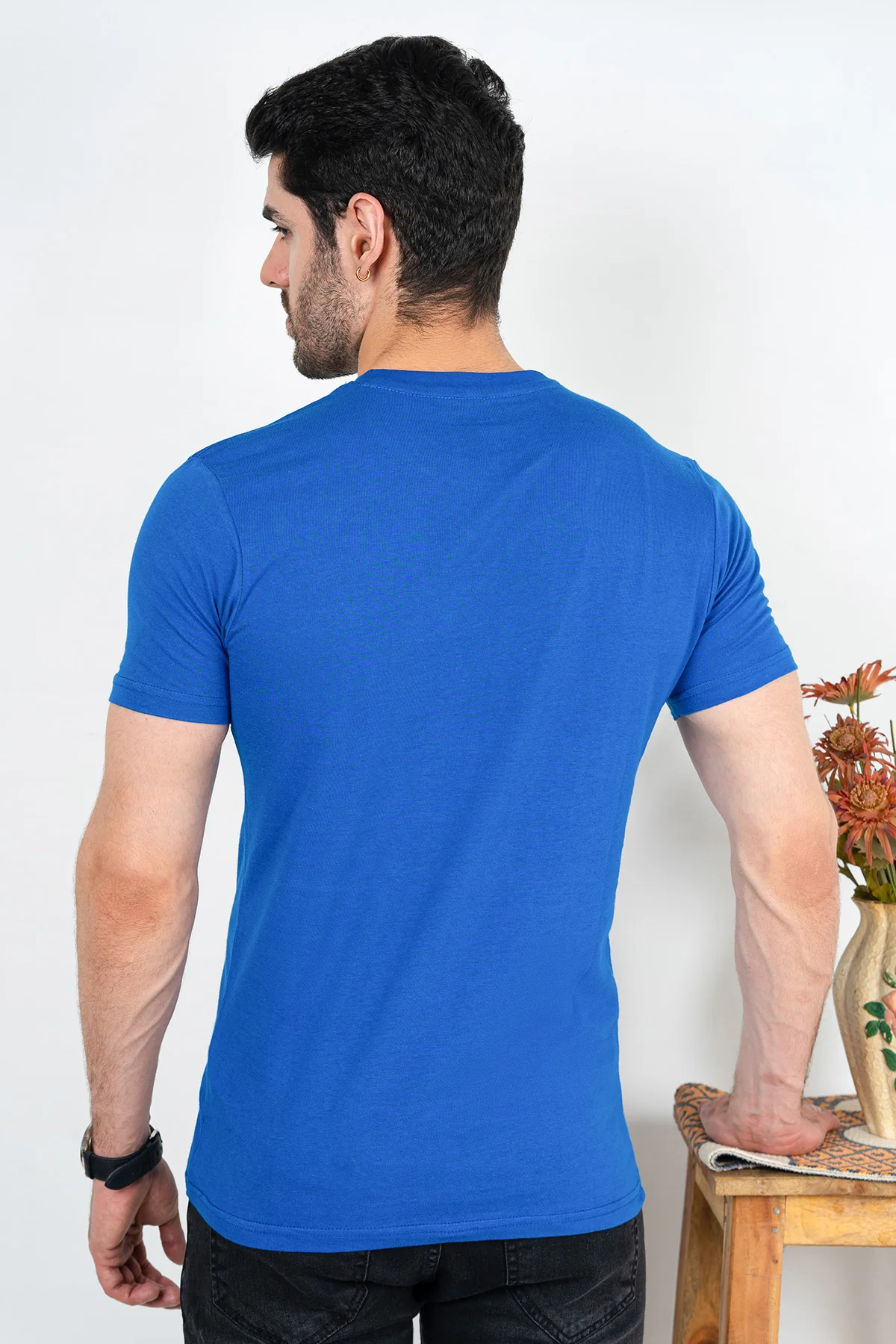 Mens "REGAL" Basic Cotton Crew Neck T-Shirt - Image 3