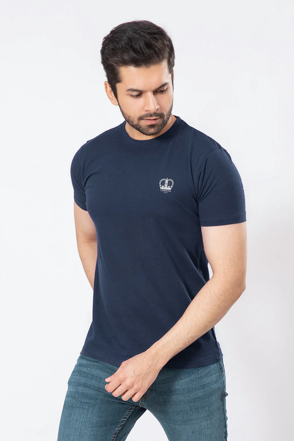 "REGAL" Crew Neck Slim Fit T-Shirt - Image 2