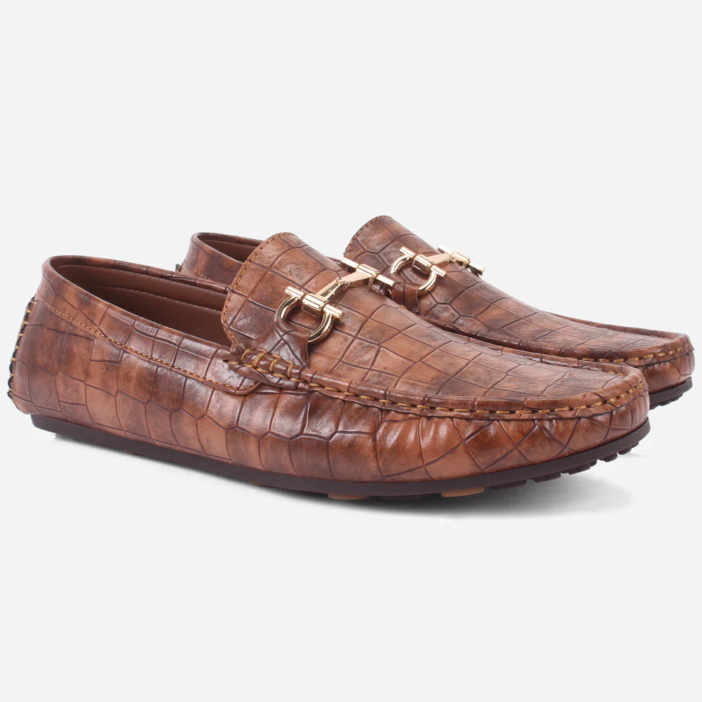 Mens "RIAX" Slip-on Trim Adorned Moccasins Shoes - Image 2