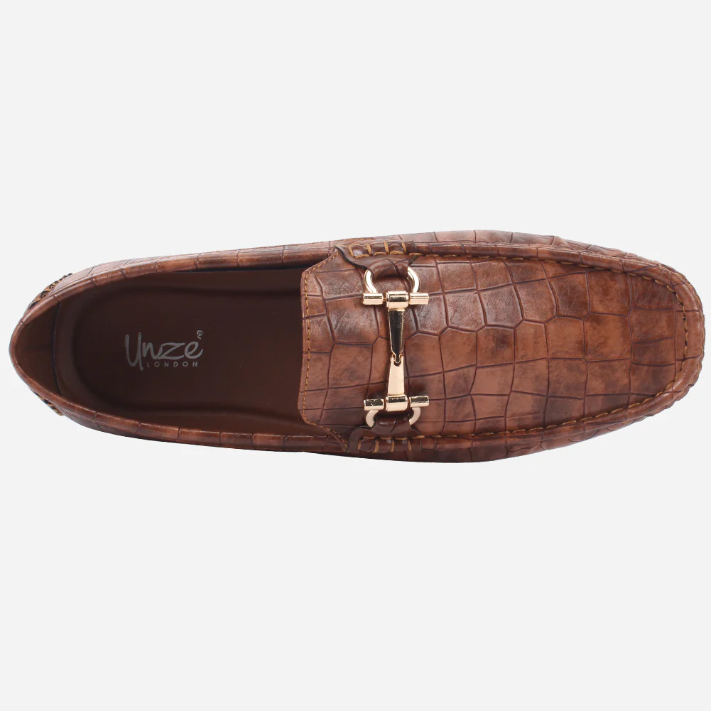 Mens "RIAX" Slip-on Trim Adorned Moccasins Shoes - Image 4
