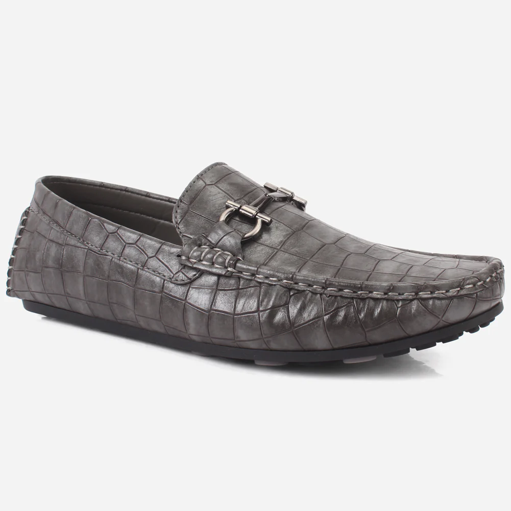 Mens "RIAX" Slip-on Trim Adorned Moccasins Shoes
