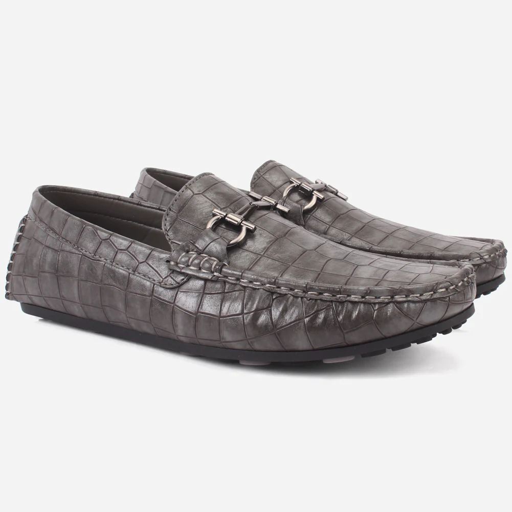 Mens "RIAX" Slip-on Trim Adorned Moccasins Shoes - Image 2