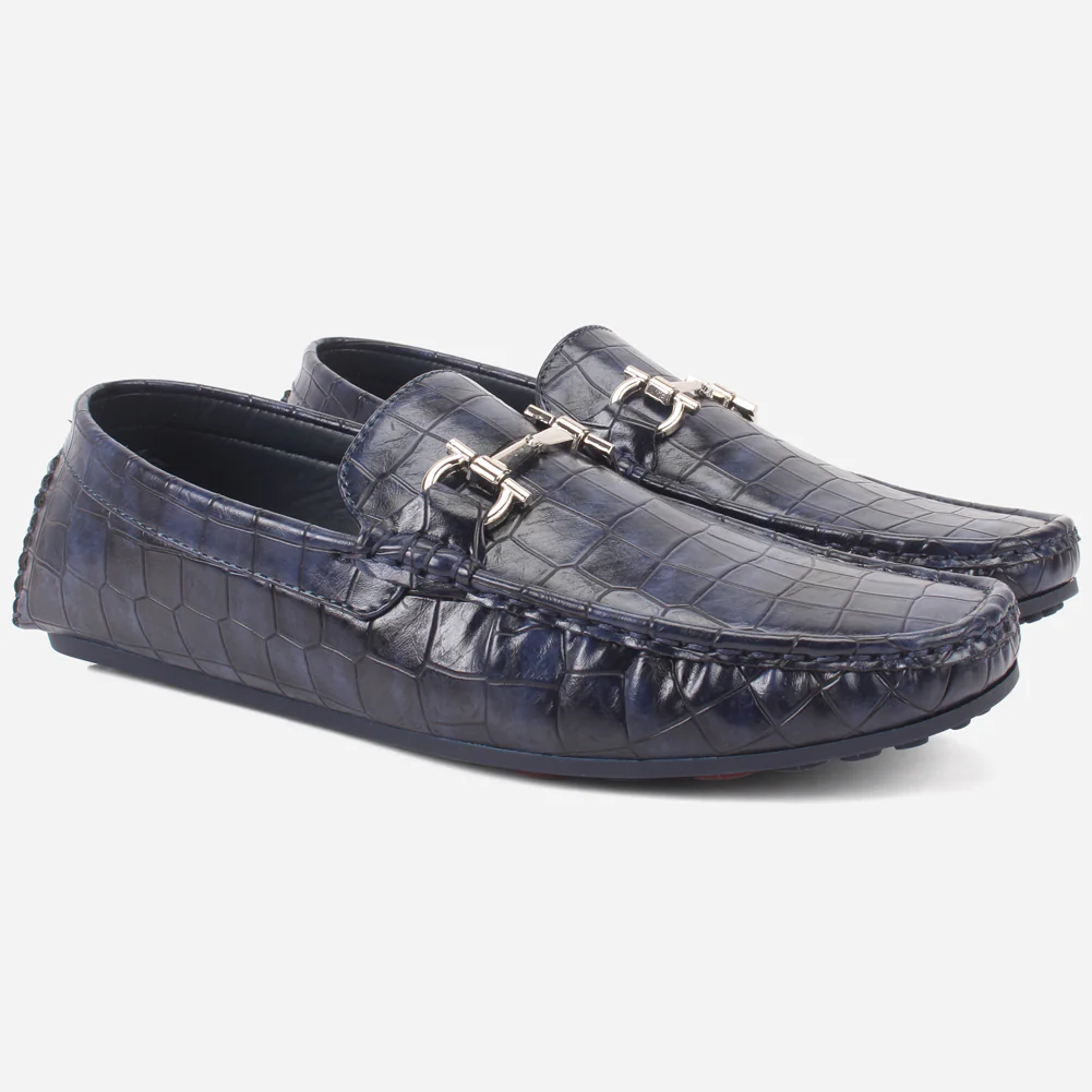 Mens "RIAX" Slip-on Trim Adorned Moccasins Shoes - Image 2