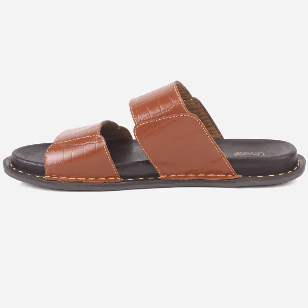 Mens "ROJER" Leather Summer Slippers - Image 3