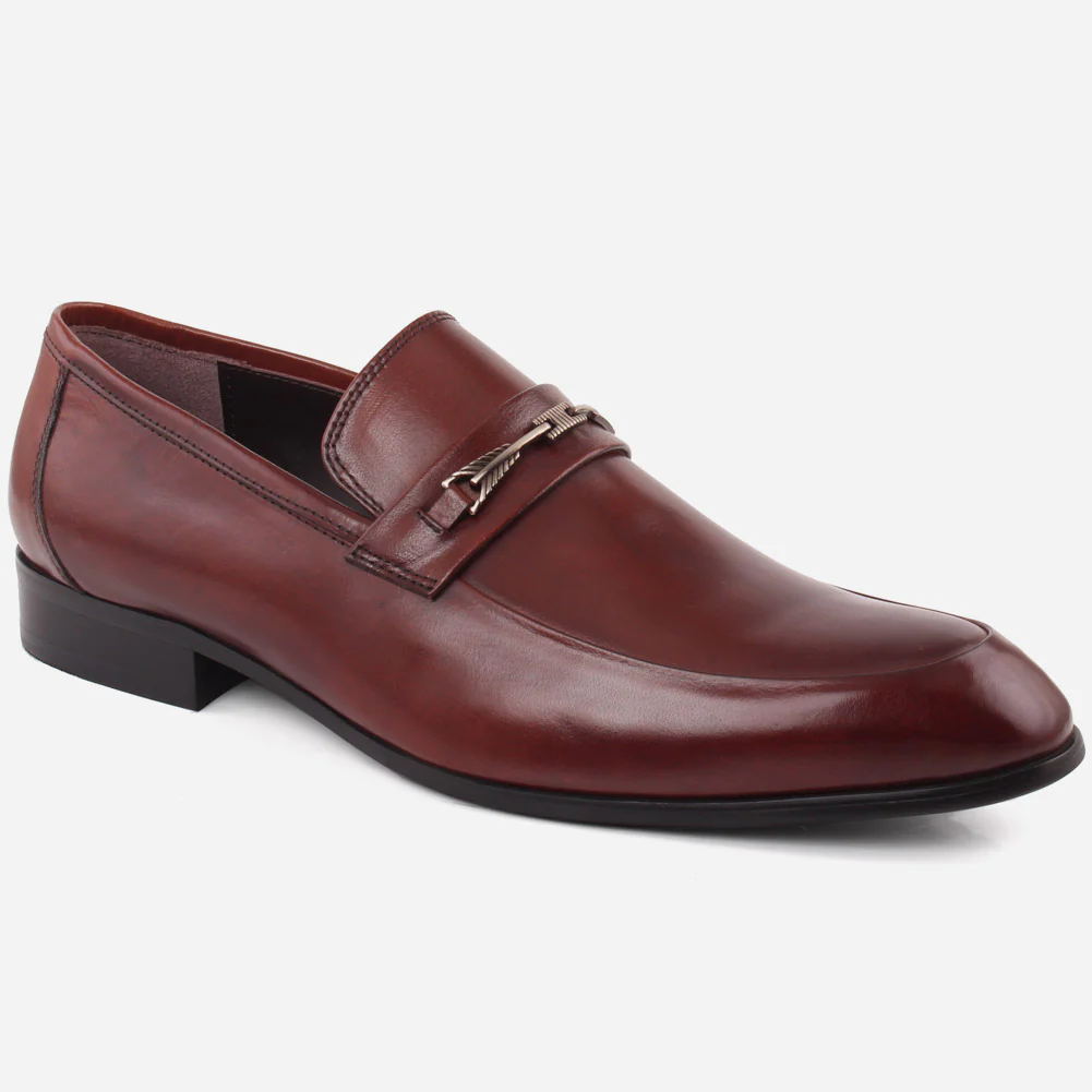 Mens "RYAN" Two Tone Leather Slip On Shoes