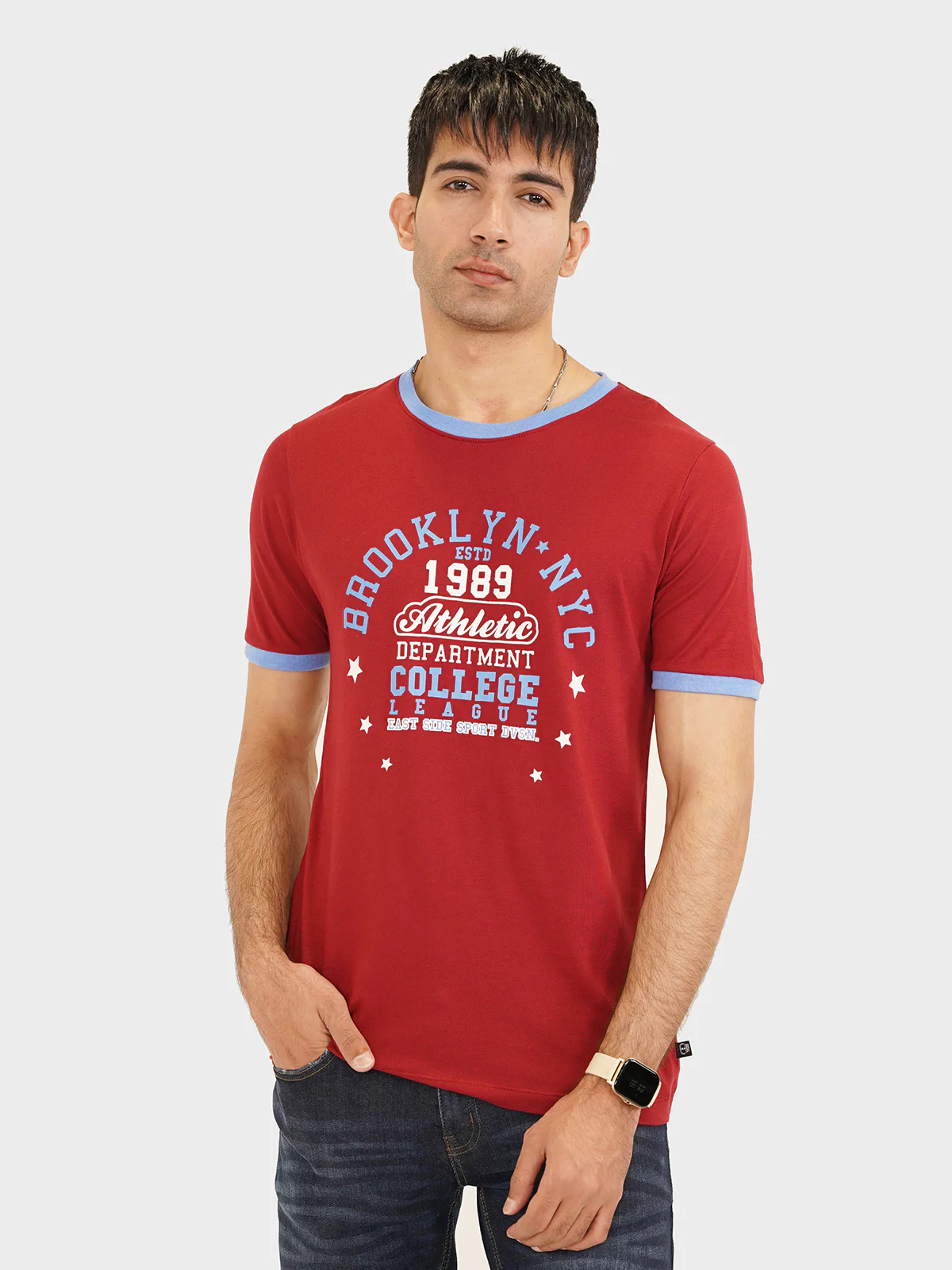 "SATTAM" Graphic Slim Fit T-Shirt - Image 3