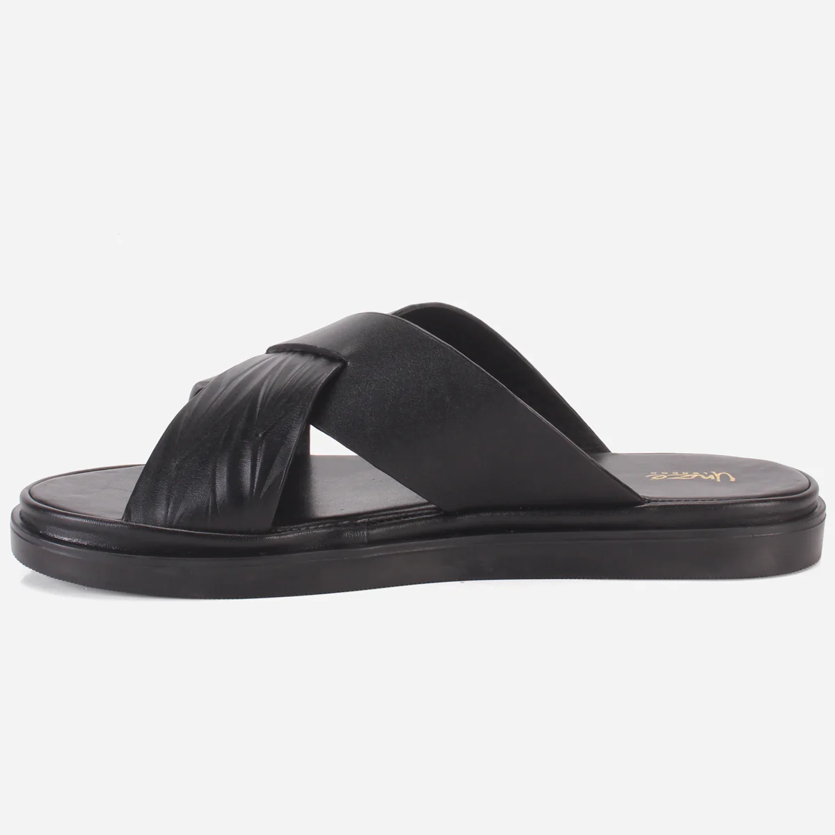 Mens "SENUK" Crossover Strappy Leather Slippers - Image 3