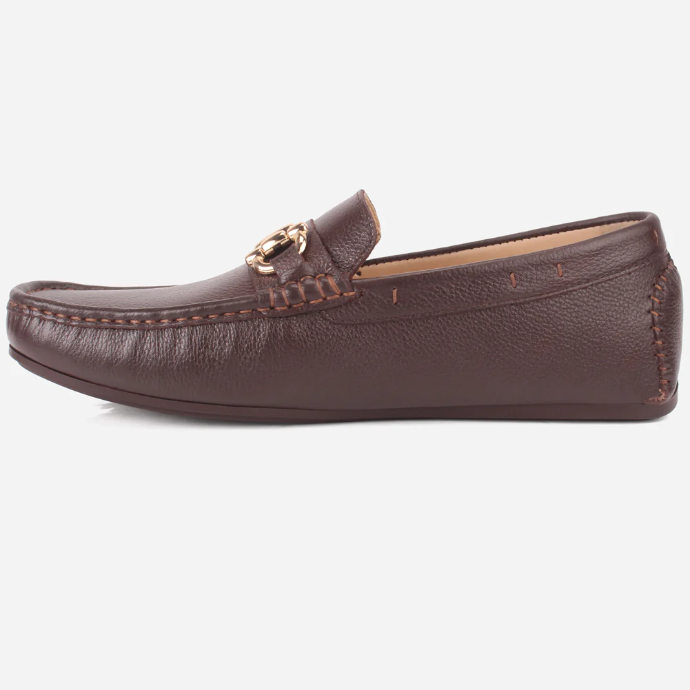 Mens "SHABZ" Leather Slip-on Moccasins - Image 3