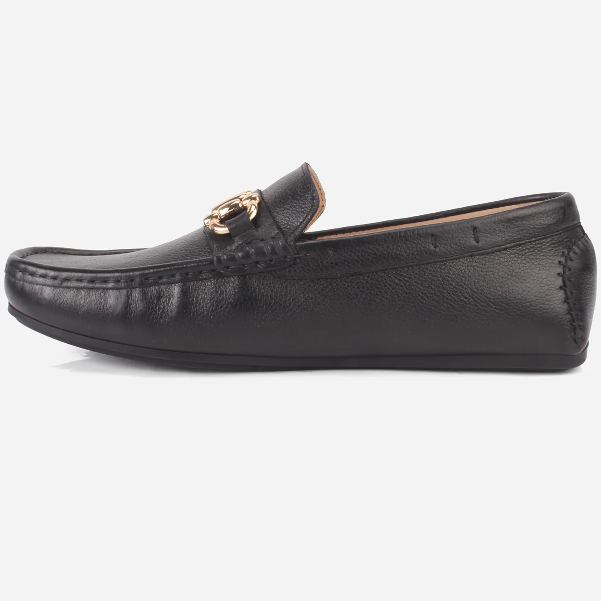 Mens "SHABZ" Leather Slip-on Moccasins - Image 3