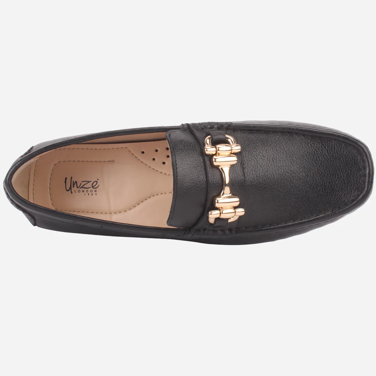 Mens "SHABZ" Leather Slip-on Moccasins - Image 4
