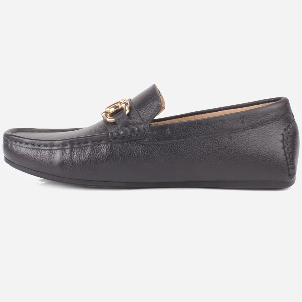 Mens "SHABZ" Leather Slip-on Moccasins - Image 3