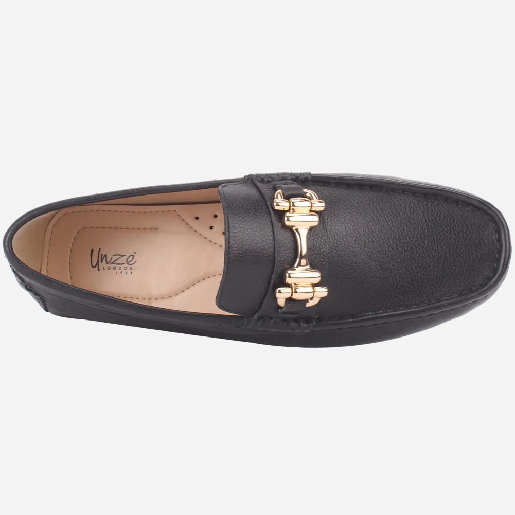 Mens "SHABZ" Leather Slip-on Moccasins - Image 4