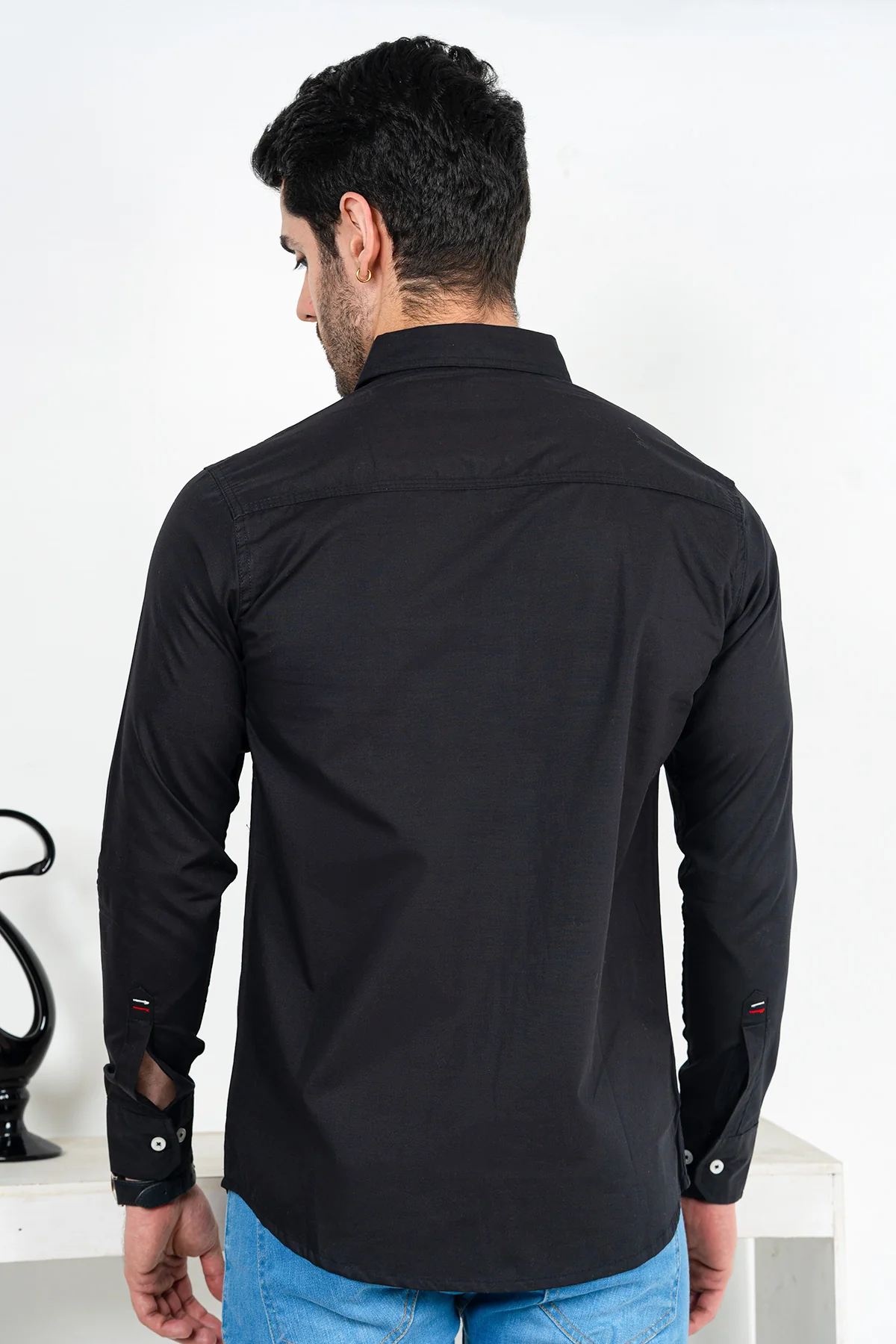 Men's "SHILOW" Cotton Full Sleeves Striped Casual Shirt - Image 4