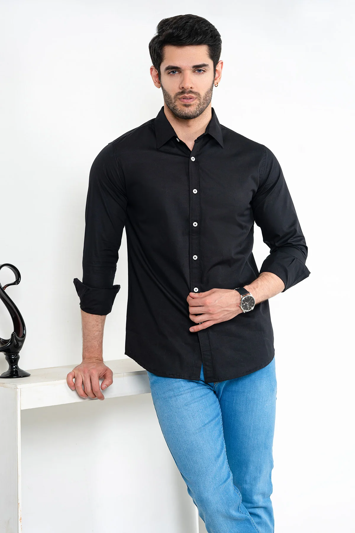 Men's "SHILOW" Cotton Full Sleeves Striped Casual Shirt - Image 5