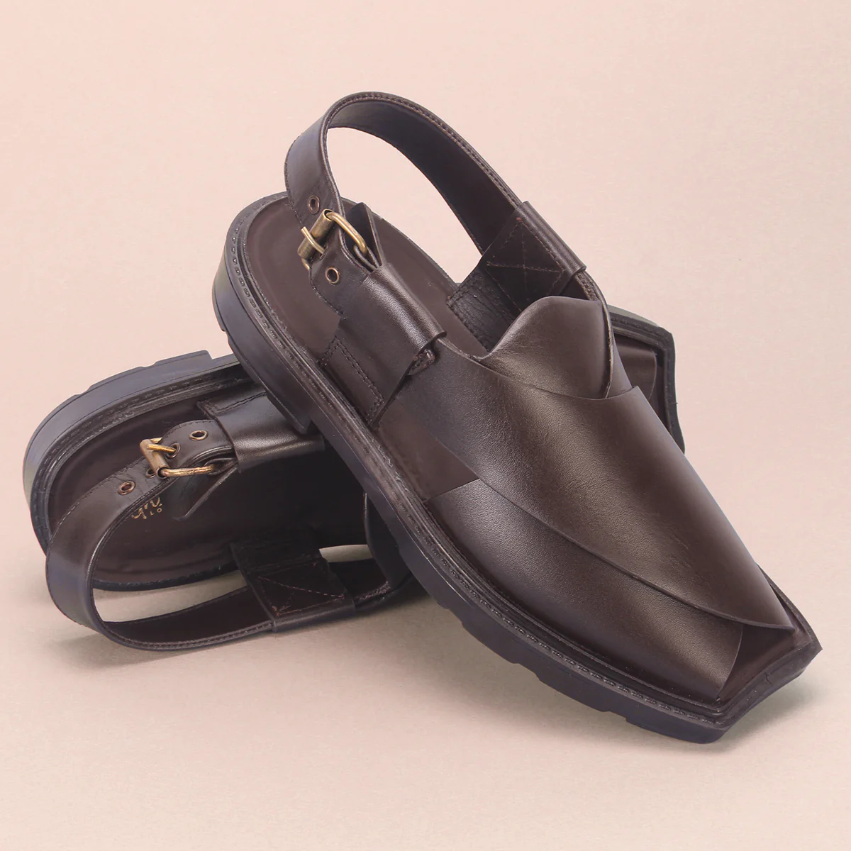 Men's "SPRIYE" Leather Peshawari Sandals - Image 6