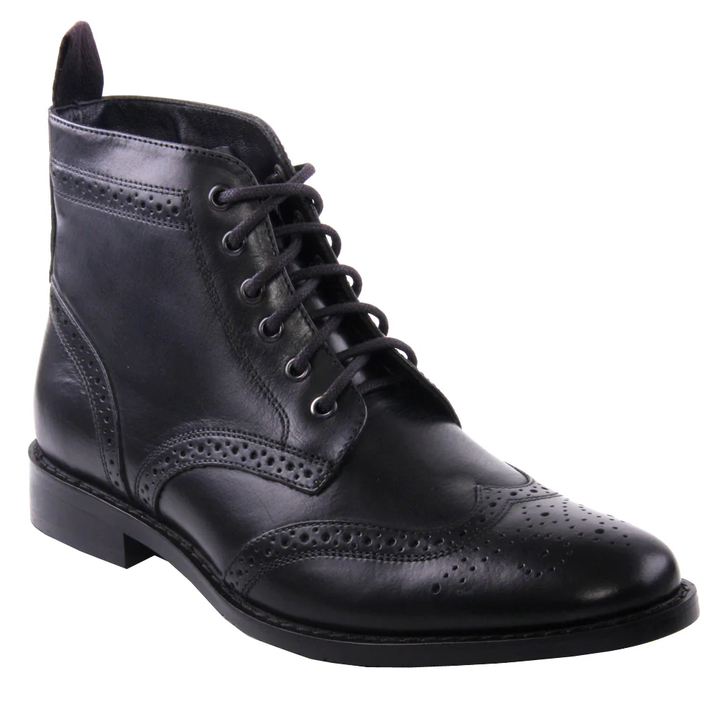 Mens ‘Taylor’ Formal Brogue Lace Ankle Boots