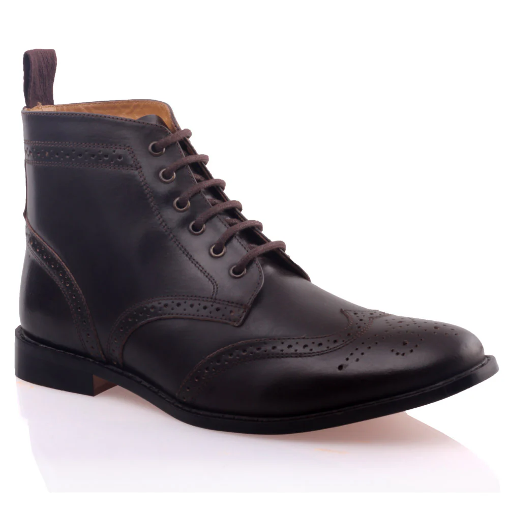 Mens ‘Taylor’ Formal Brogue Lace Ankle Boots