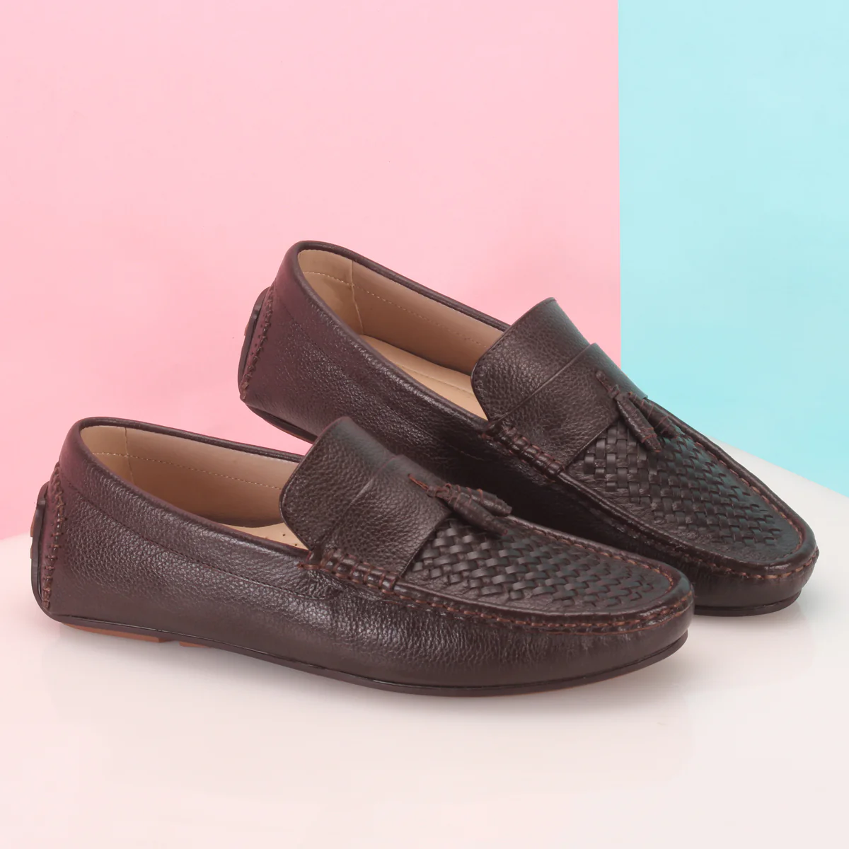 Men's "TAYLYER" Leather Slip On Moccasins Shoes - Image 6
