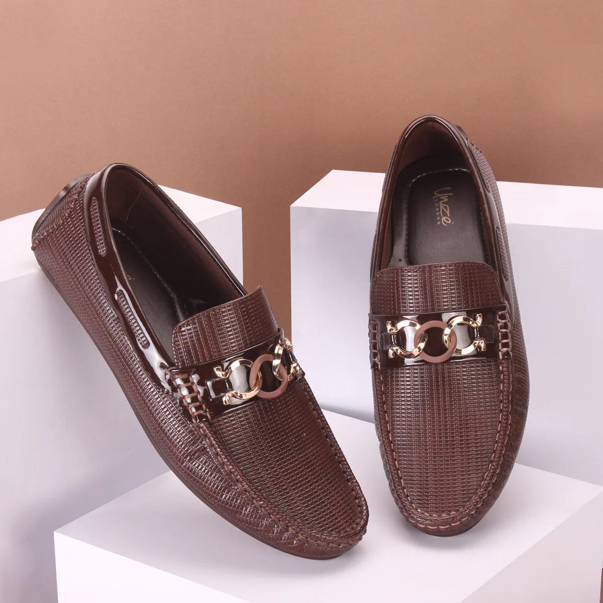 Mens "TEMAN" Comfort Slip On Moccasins - Image 6