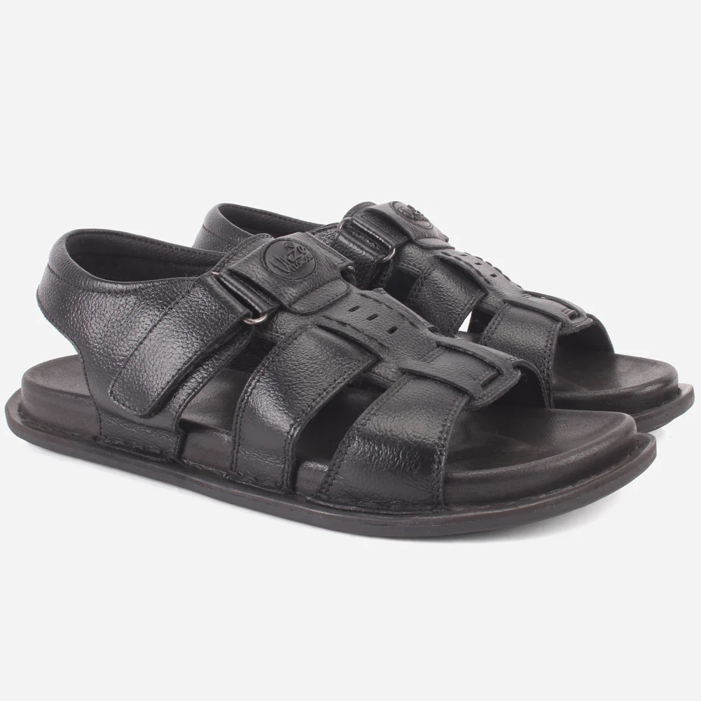 Men's "TEVIA" Leather Comfy Flats Summer Sandals - Image 2