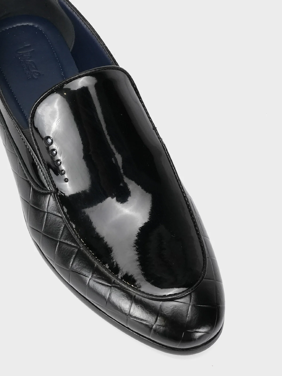 Mens "REYES" Shiny Moc Style Formal Leather Shoes - Image 8