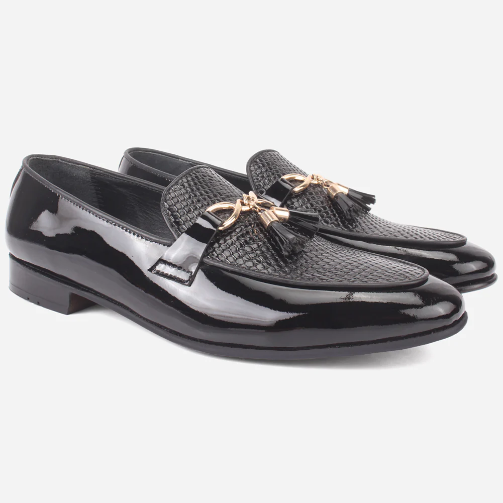 Men's "TIYOR" Tassels Detailing Leather Dress Shoes - Image 2