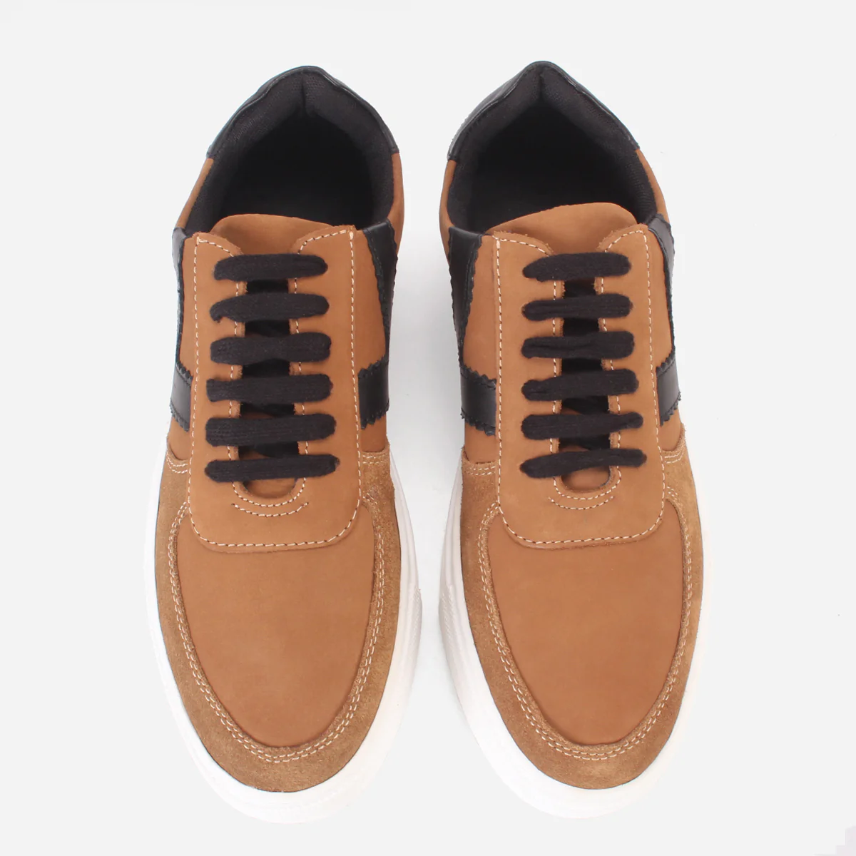 Mens "TRIBIA"Lace Up Leather Trainers - Image 4