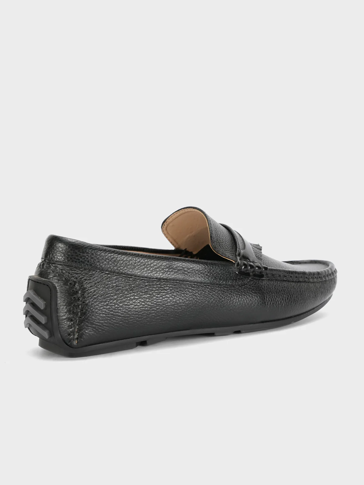 Mens "TRINITY" Leather Rounded Toe Moccasins - Image 3