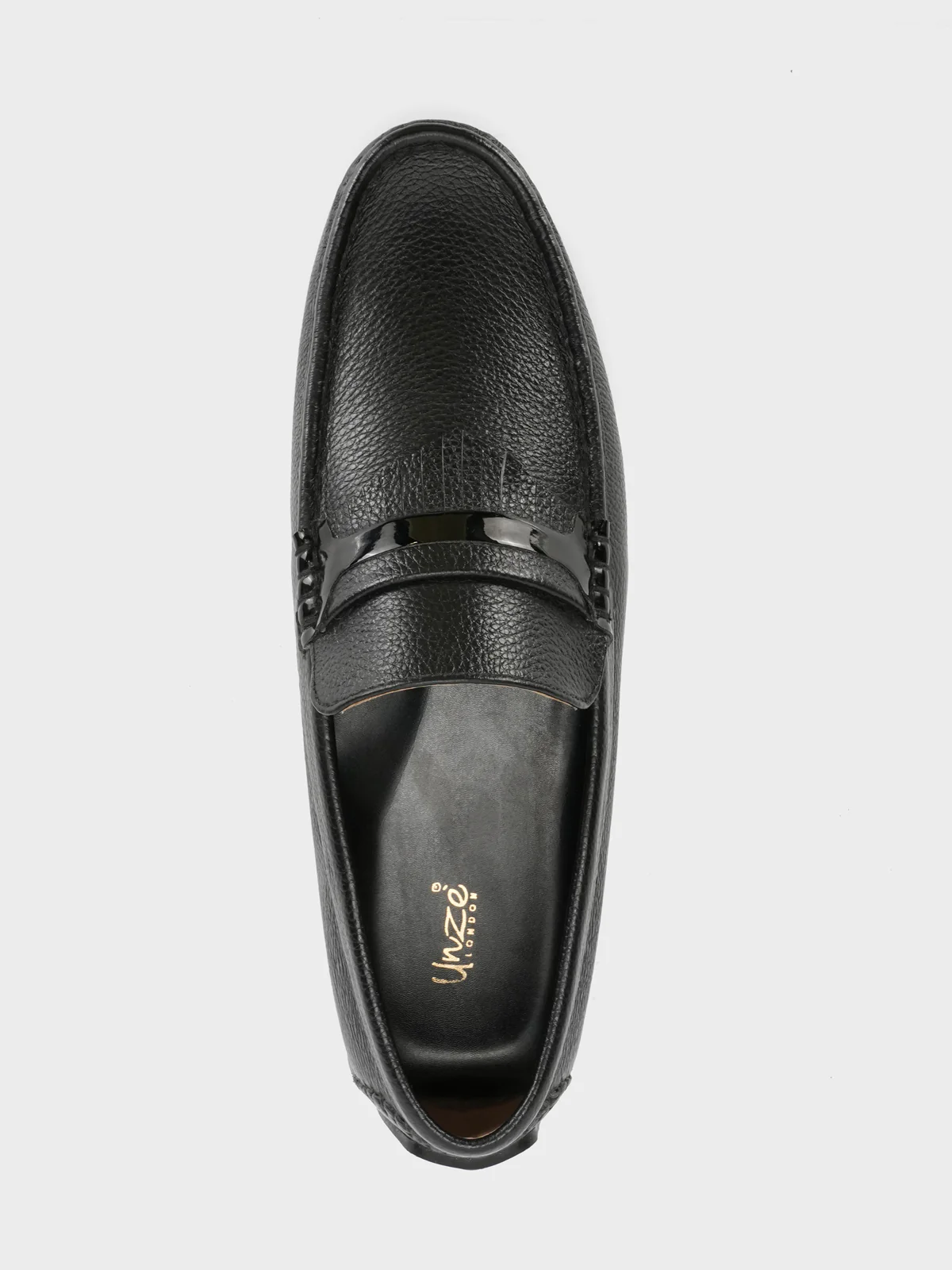 Mens "TRINITY" Leather Rounded Toe Moccasins - Image 5