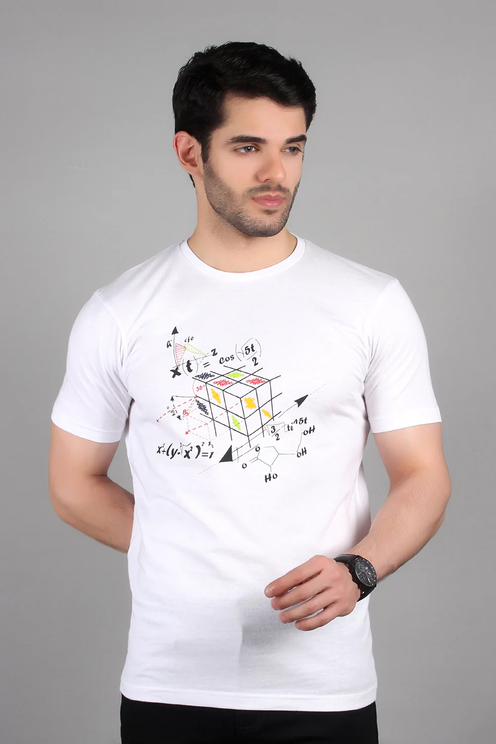 "VENDE" Casual Graphic Crew Neck T Shirt - Image 4