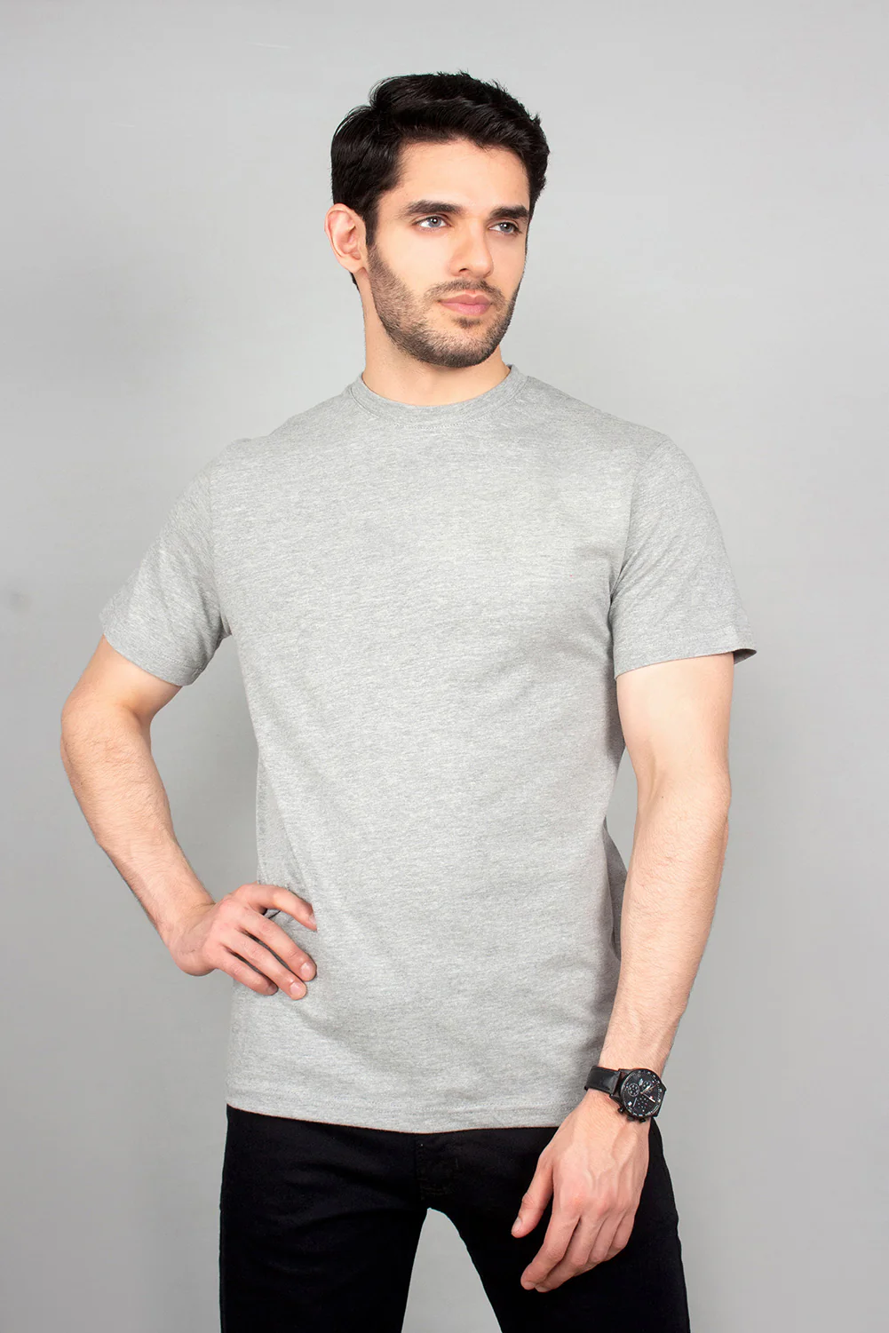 Mens" VINEY" Basic Cotton Crew Neck T-Shirt