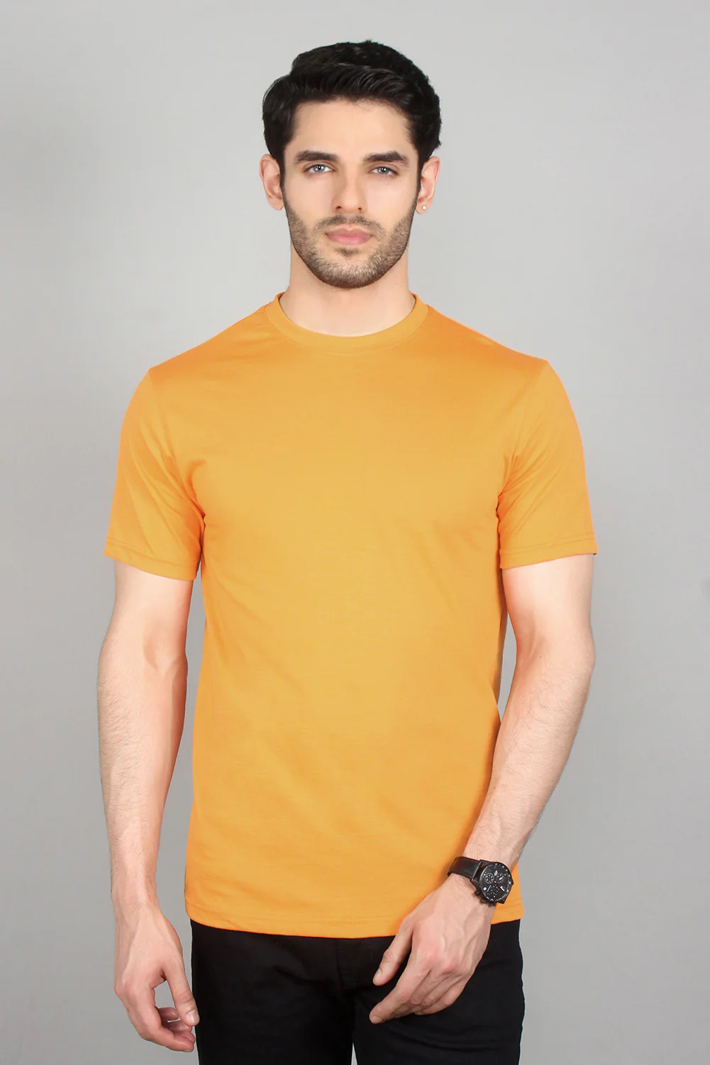 Mens" VINEY" Basic Cotton Crew Neck T-Shirt