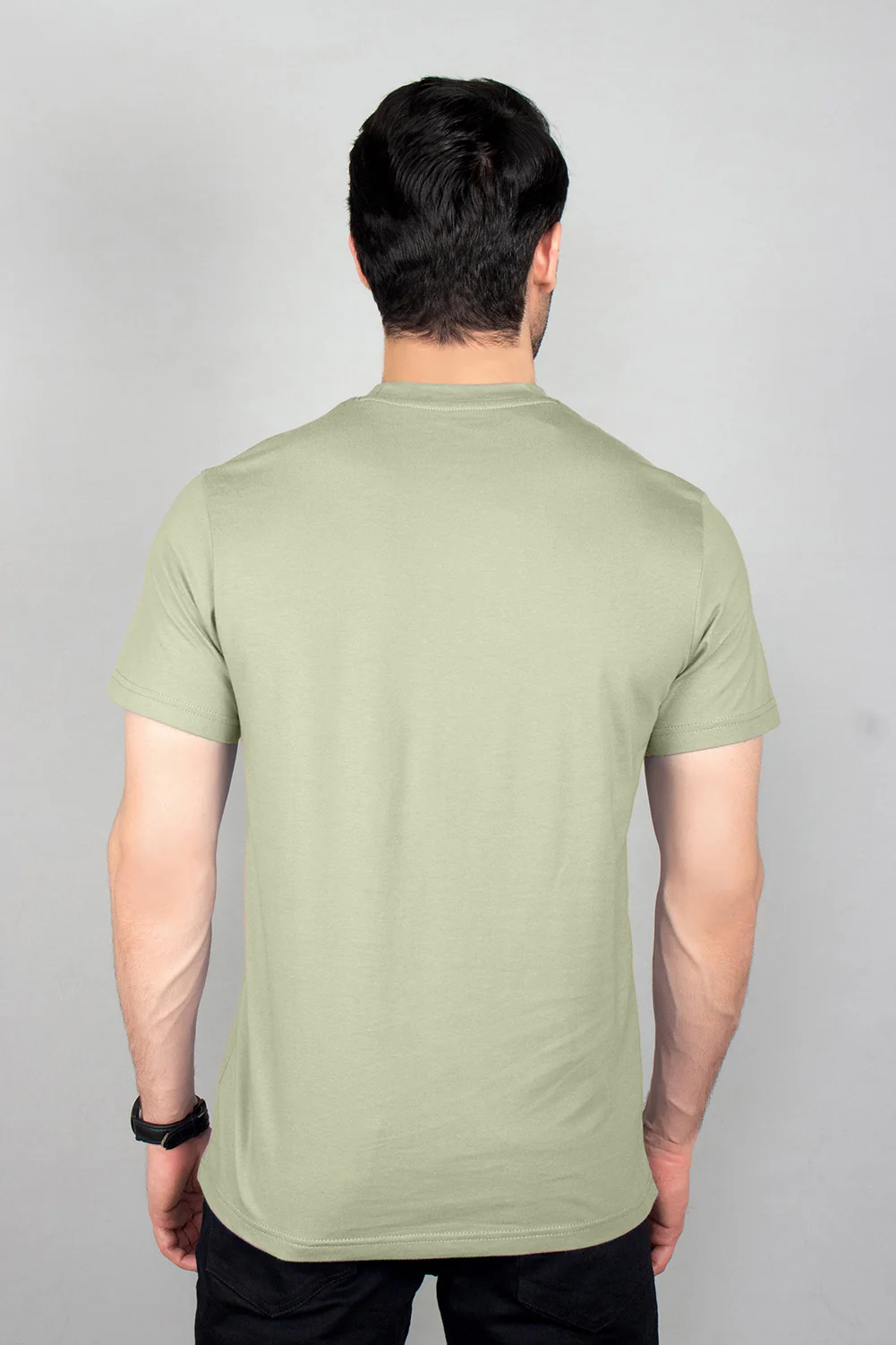 Mens" VINEY" Basic Cotton Crew Neck T-Shirt - Image 4