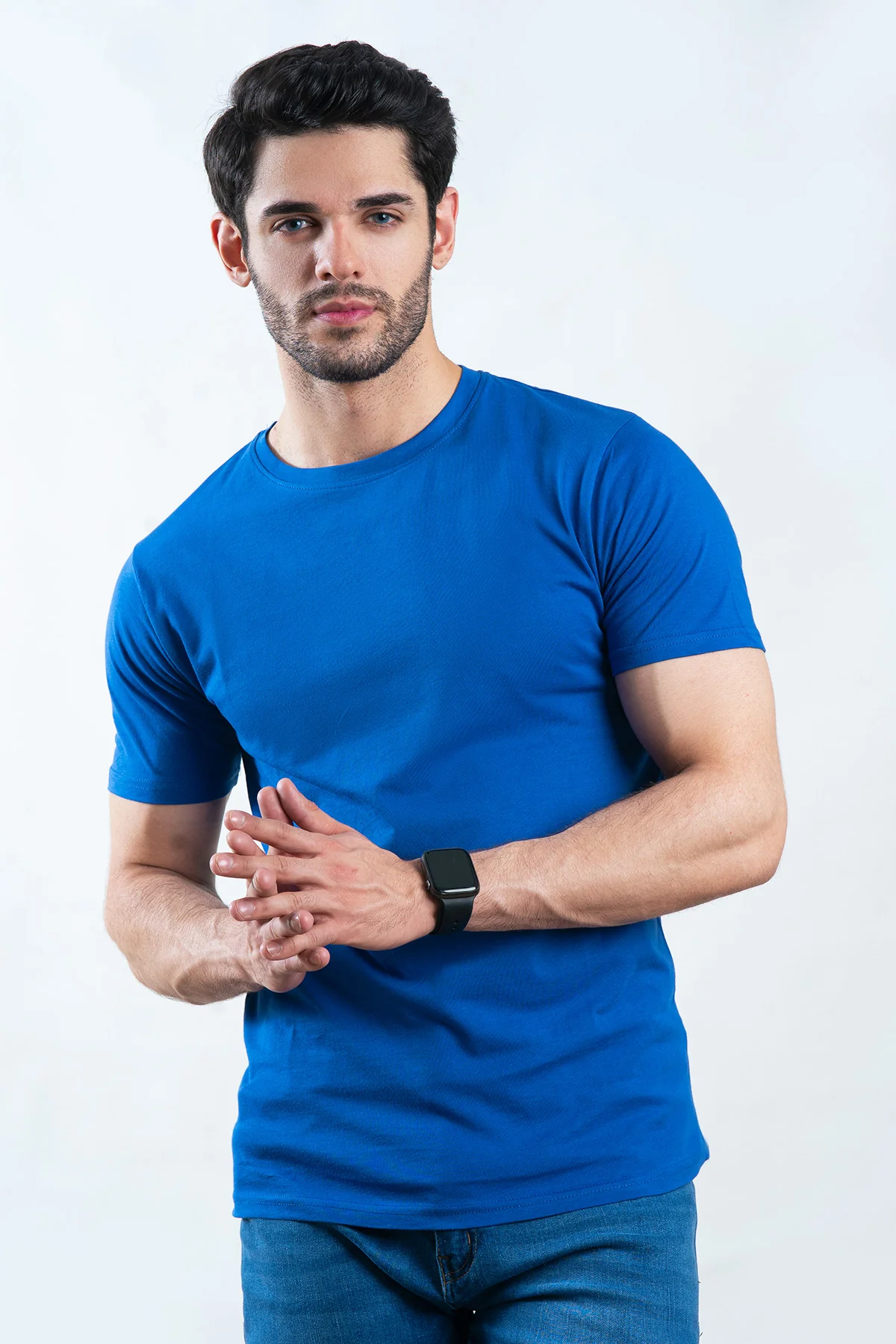 Mens" VINEY" Basic Cotton Crew Neck T-Shirt