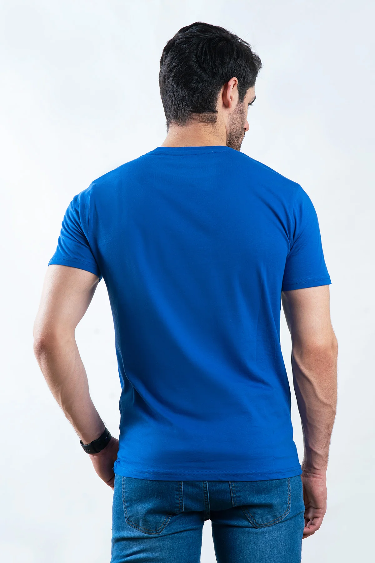 Mens" VINEY" Basic Cotton Crew Neck T-Shirt - Image 3