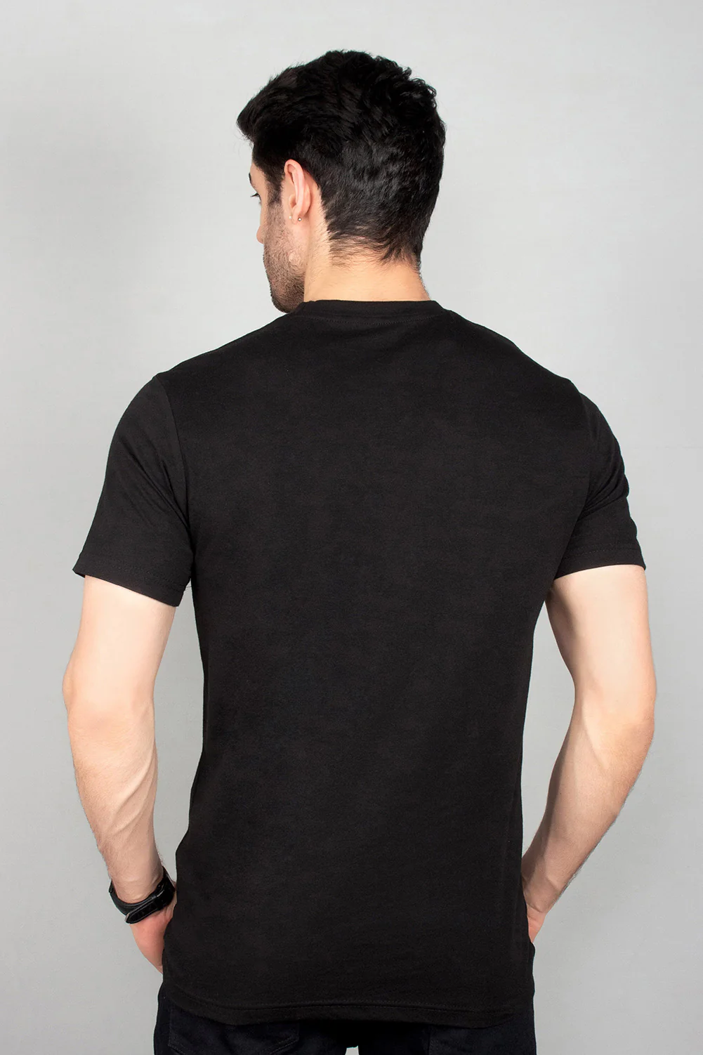 Mens" VINEY" Basic Cotton Crew Neck T-Shirt - Image 4