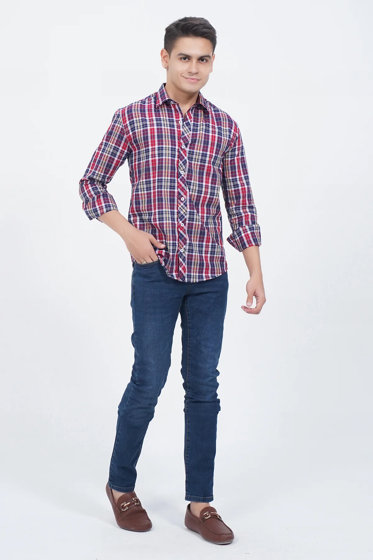 "WESLEY" Casual Checkered Collar Shirt - Image 2